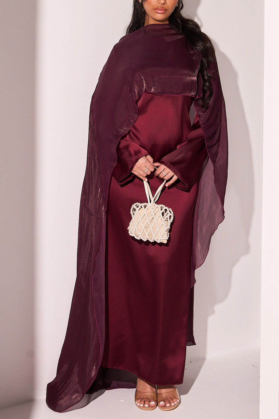 Royal Champagne Cape Dress