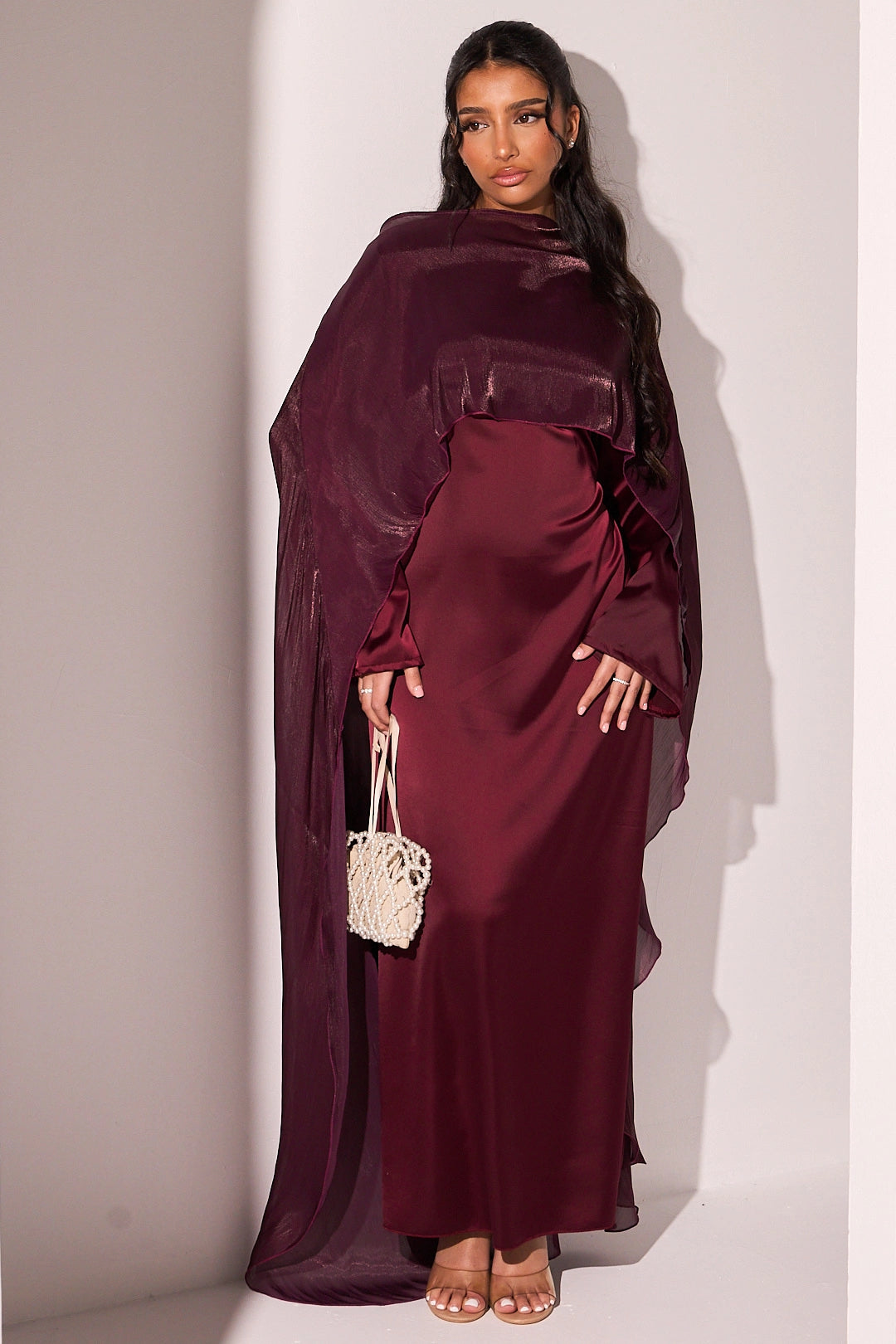 Royal Champagne Cape Dress