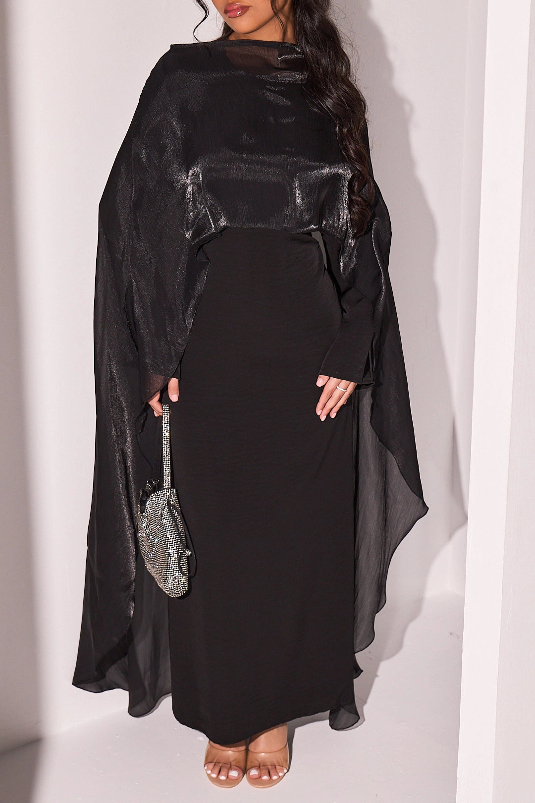 Royal Champagne Cape Dress
