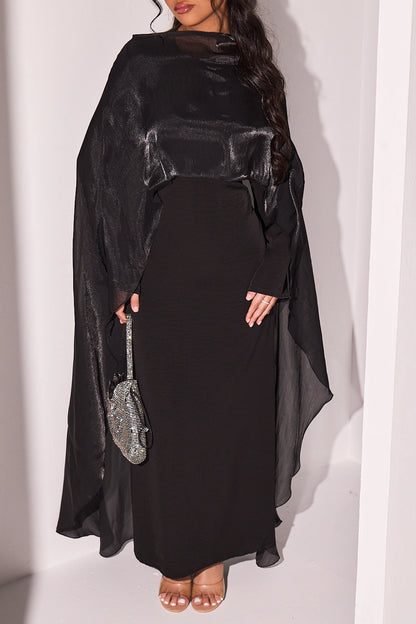 Royal Champagne Cape Dress