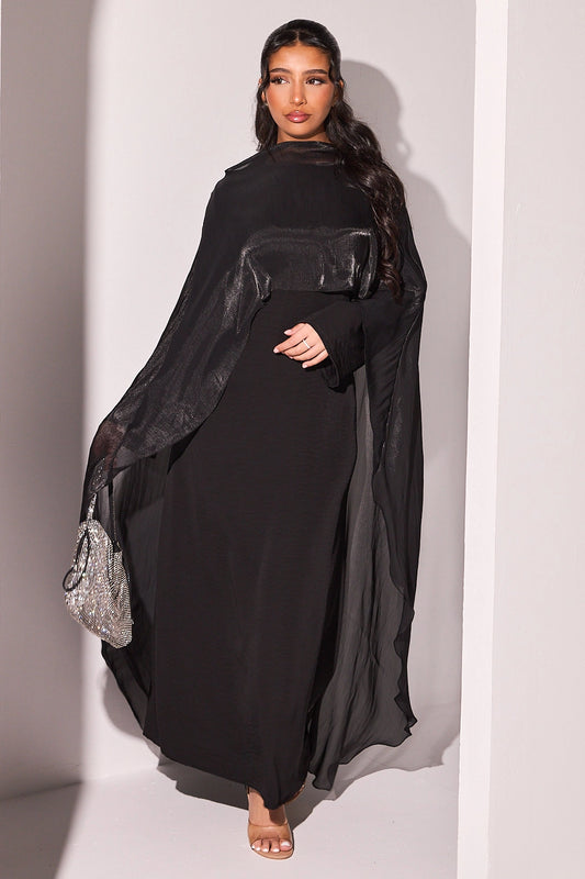 Royal Champagne Cape Dress