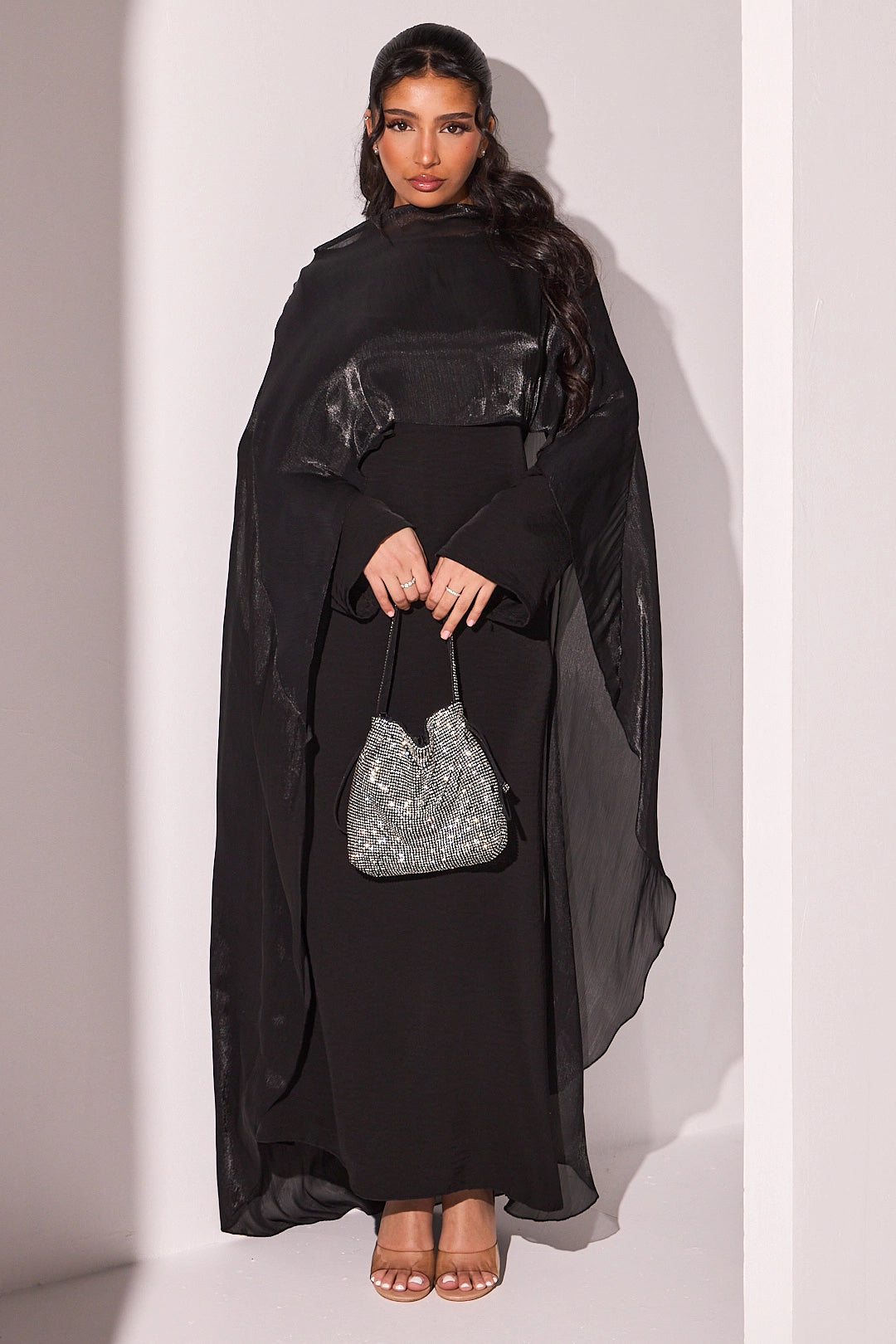Royal Champagne Cape Dress