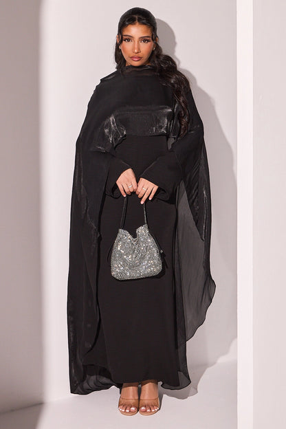 Royal Champagne Cape Dress