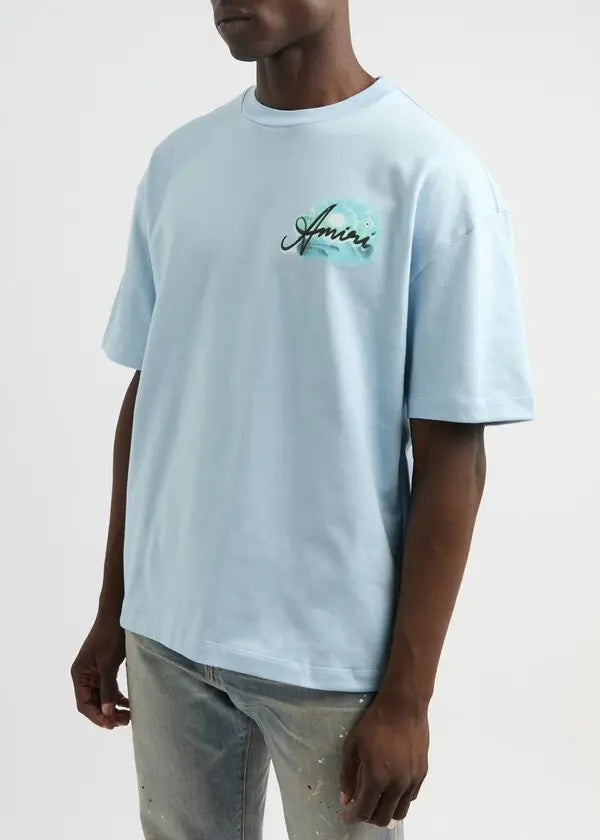 Amiri Paradise Tshirt - blue ciel