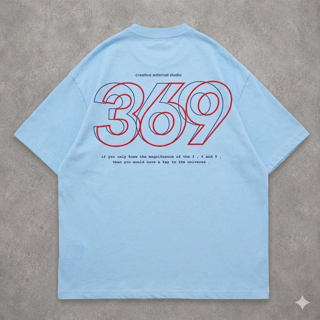 369 Tshirt - blue ciel